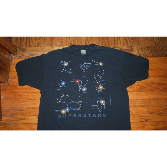 Vintage Superstars Shirt Mens 2XL Constellation Liberty Graphics 90s AOP 2 Sided - Picture 1 of 11